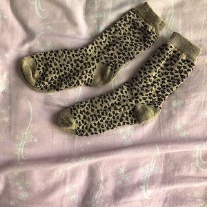 cheetah crew socks